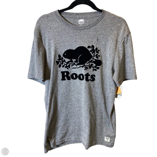 Top Short Sleeve By Roots In Grey, Size: S