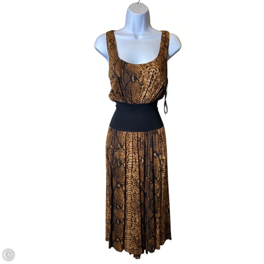 Dress Casual Midi By Calvin Klein In Animal Print, Size: M