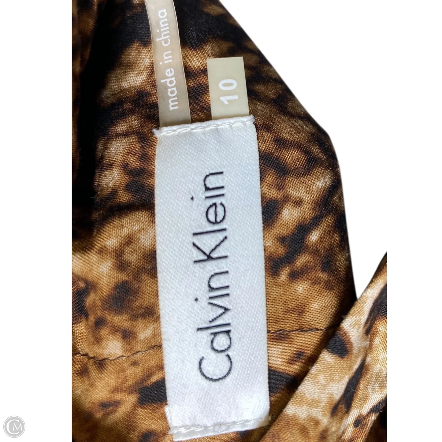 Dress Casual Midi By Calvin Klein In Animal Print, Size: M