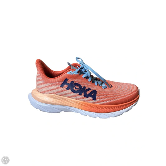 Shoes Athletic By Hoka In Orange, Size: 7