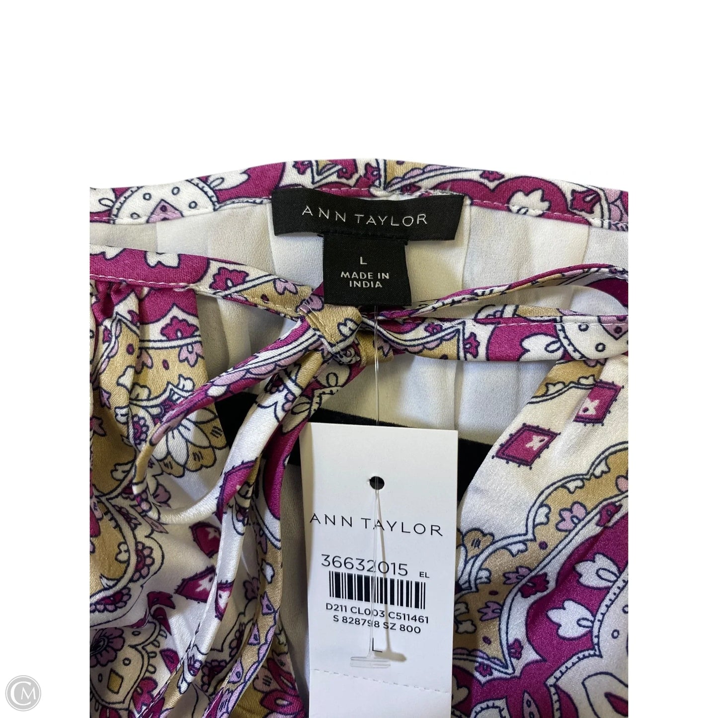 Top Short Sleeve By Ann Taylor In Purple, Size: L