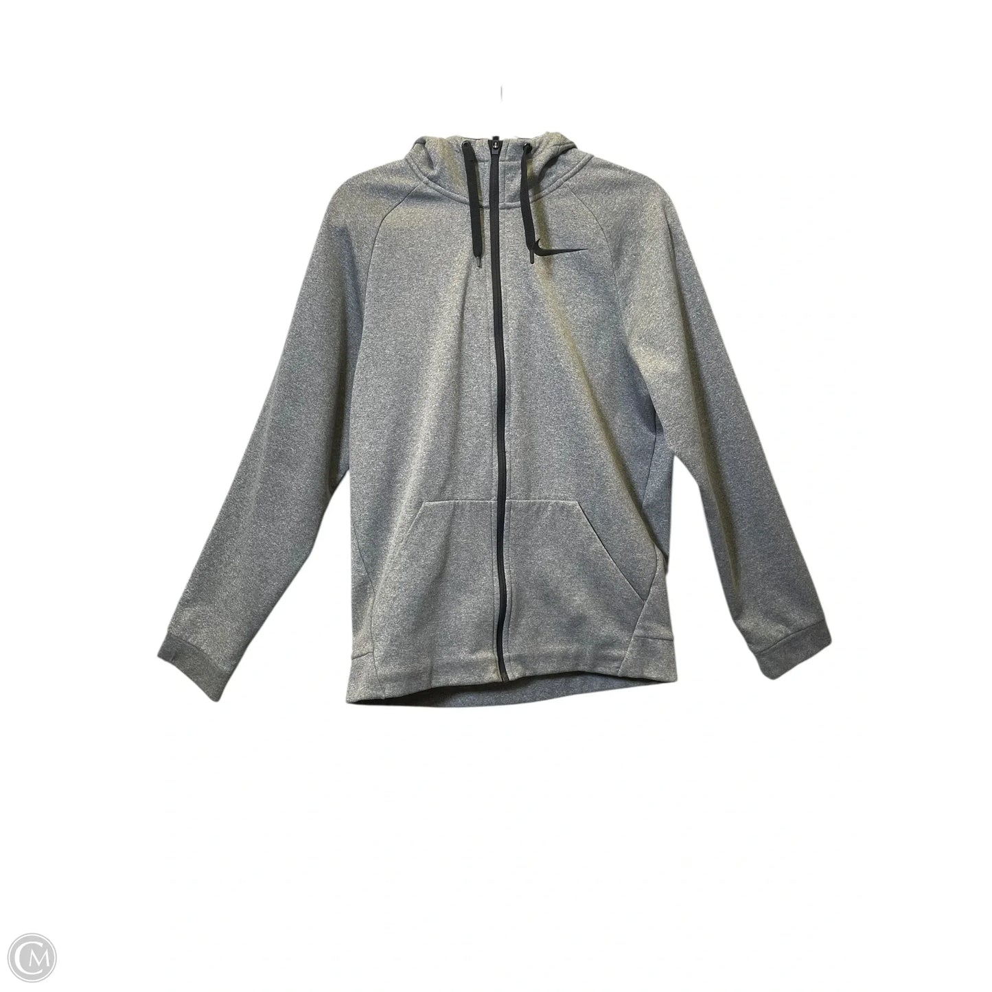 Athletic Jacket By Nike In Grey, Size: S