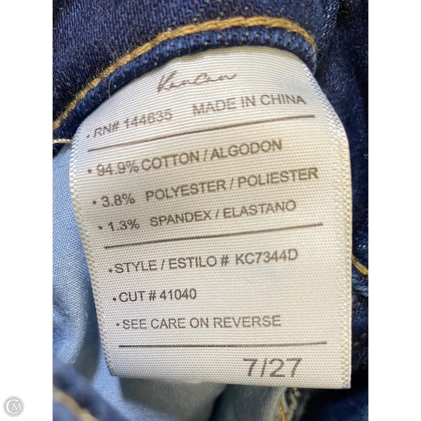 Jeans Flared By Kancan In Blue Denim, Size: 4