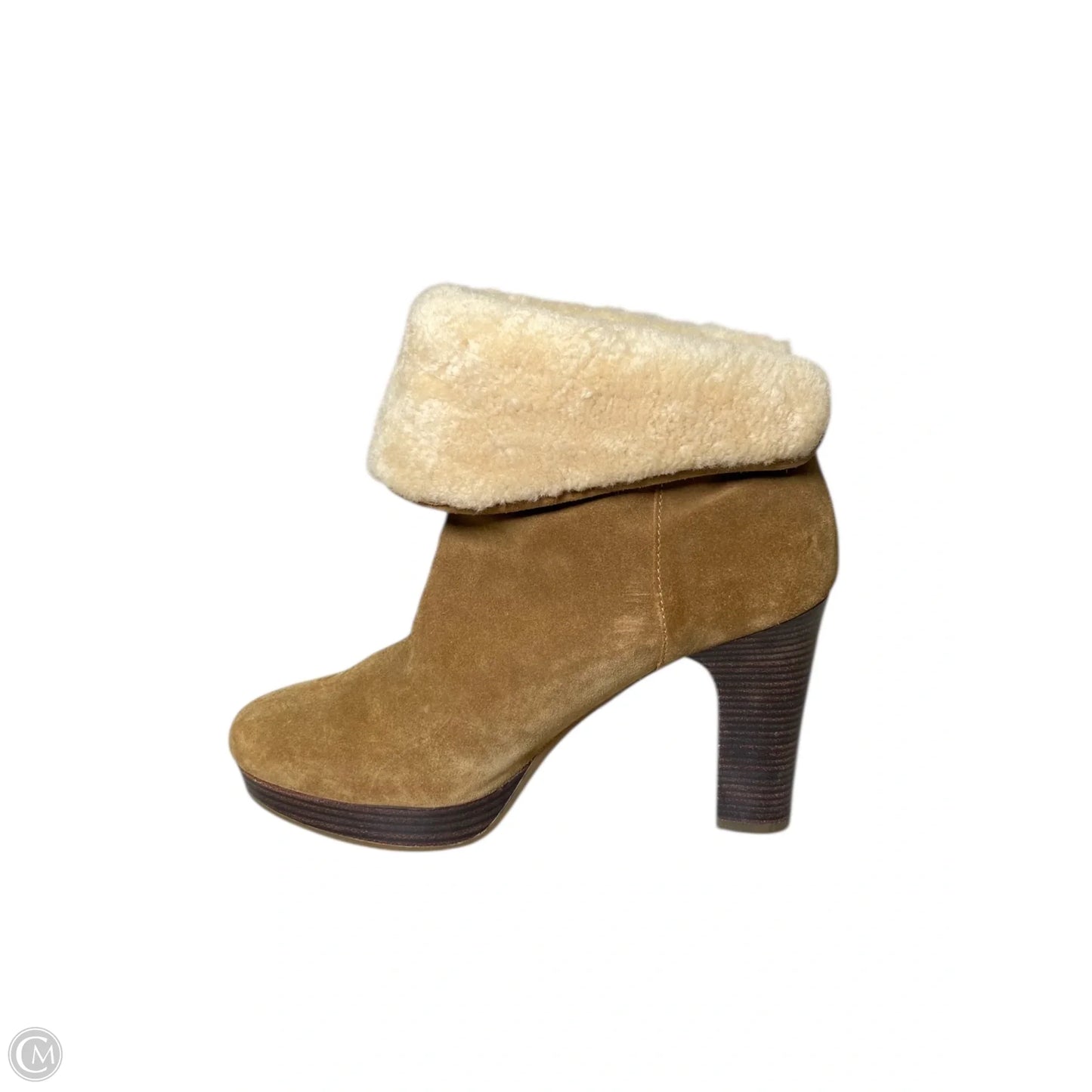 Boots Designer By Ugg In Brown, Size: 9