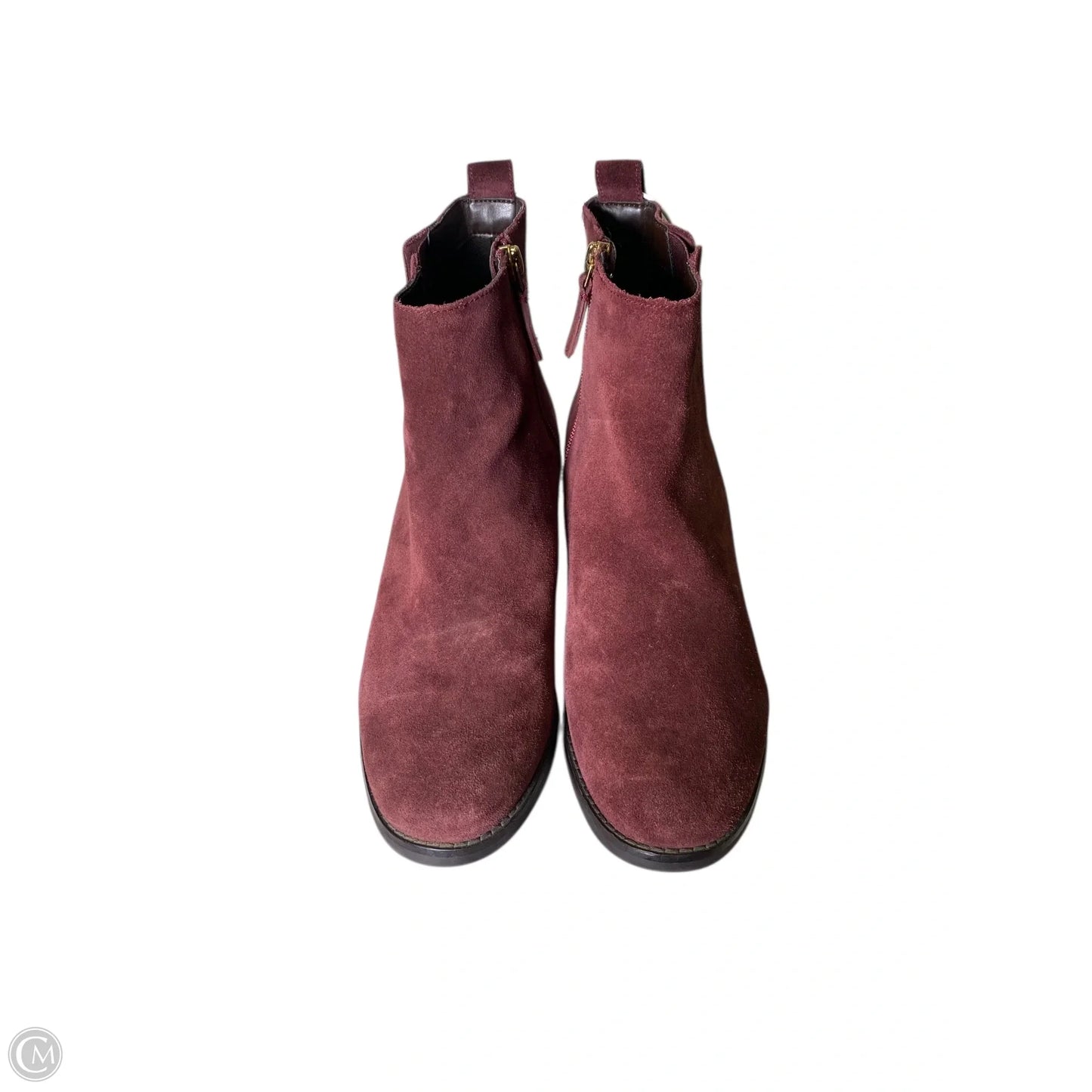 Boots Ankle Flats By Cole-haan In Maroon, Size: 8.5