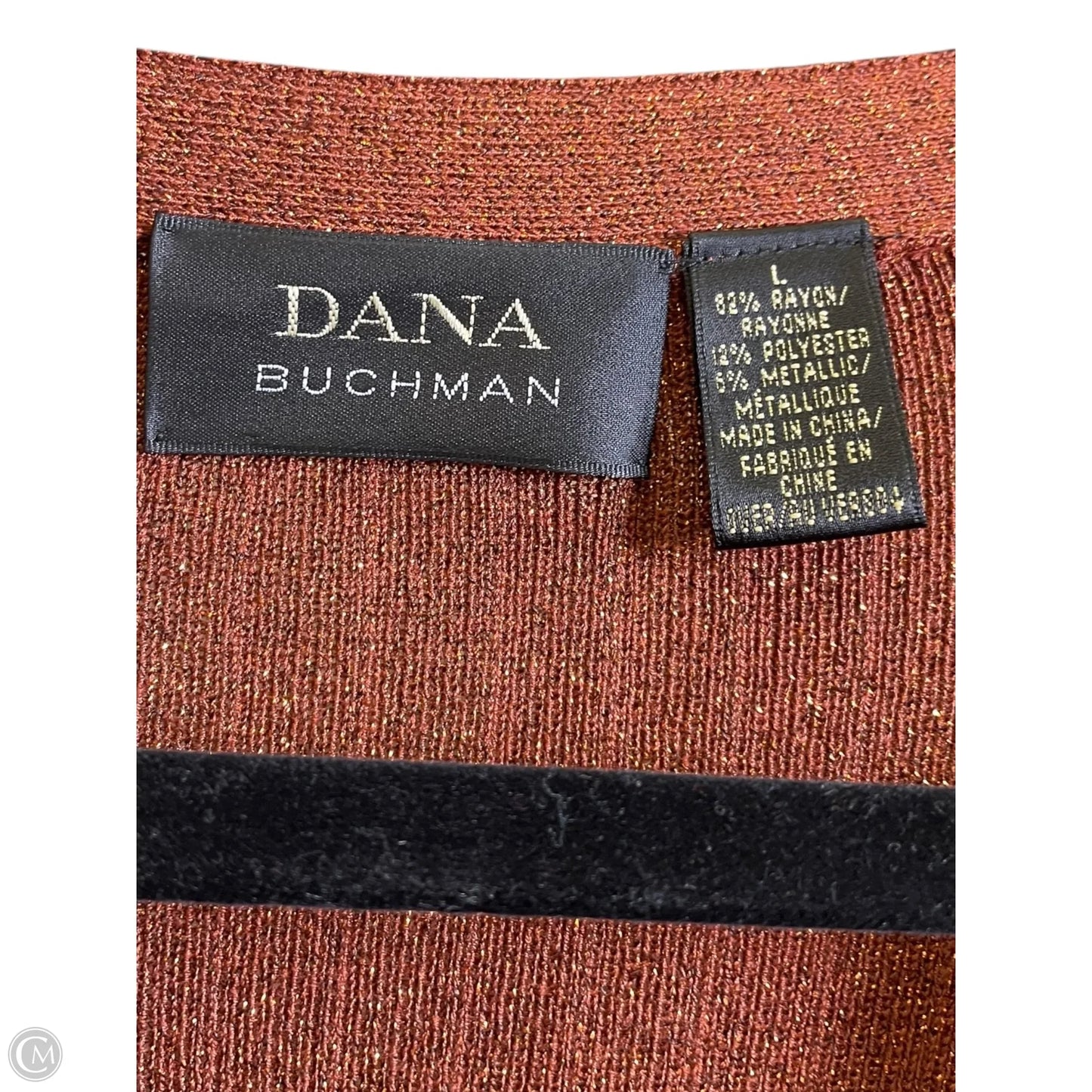 Cardigan By Dana Buchman In Orange, Size: L