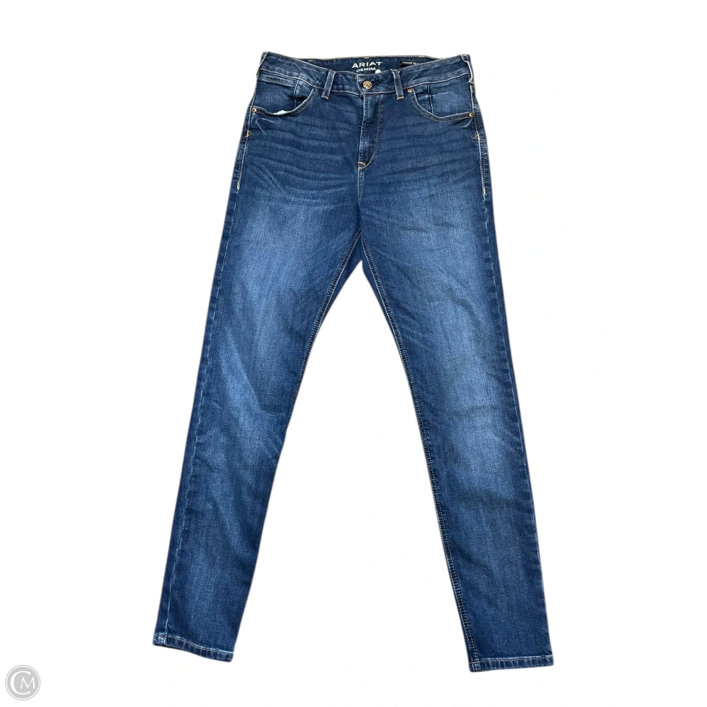 Jeans Skinny By Ariat In Blue Denim, Size: 12