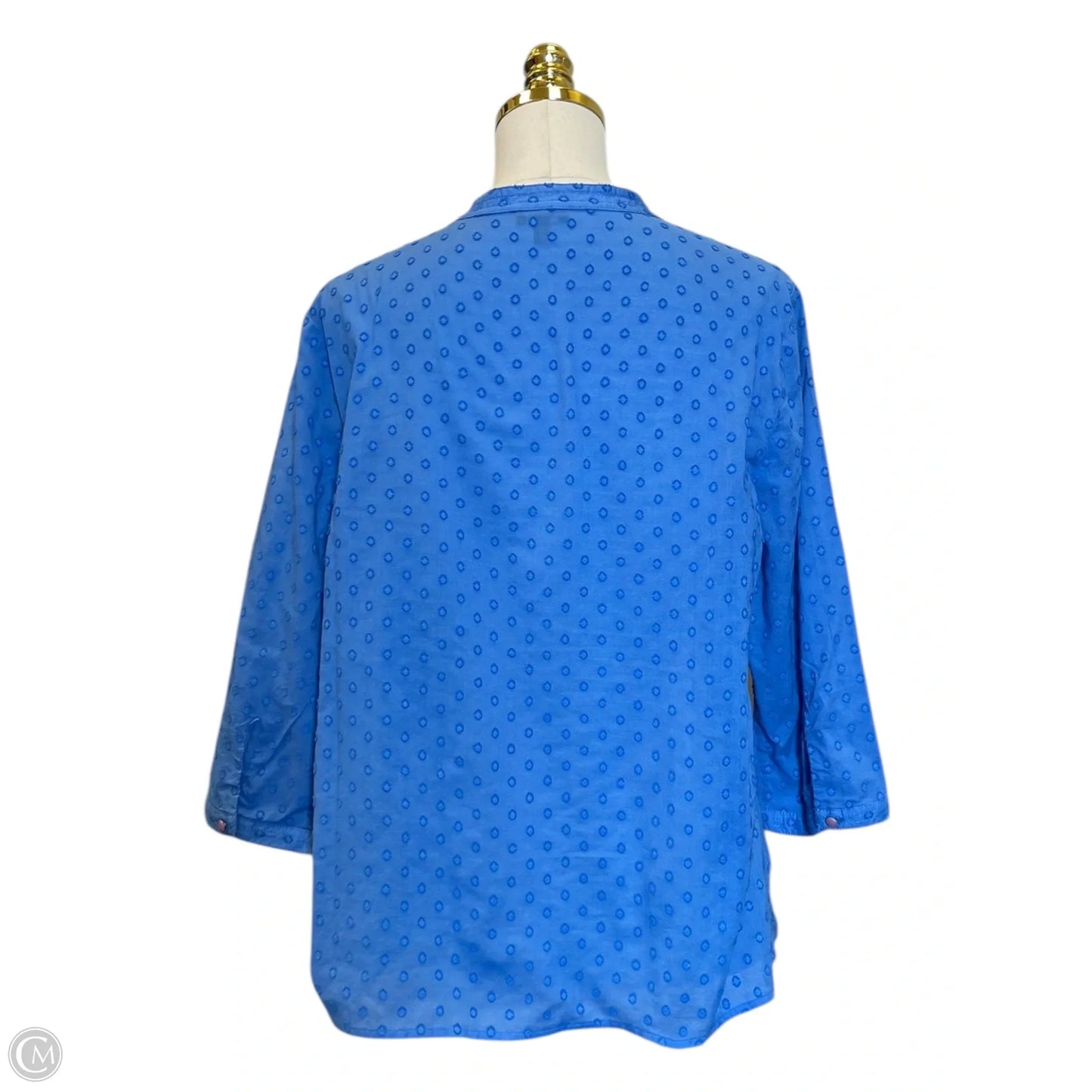 Top 3/4 Sleeve By Talbots In Blue, Size: M