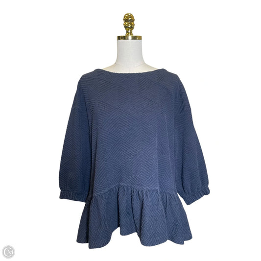 Top 3/4 Sleeve By Maeve In Navy, Size: M