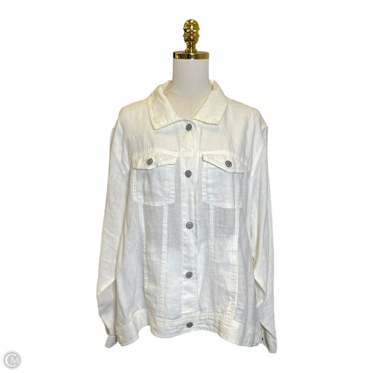 Top Long Sleeve By Jones New York In White, Size: 3x