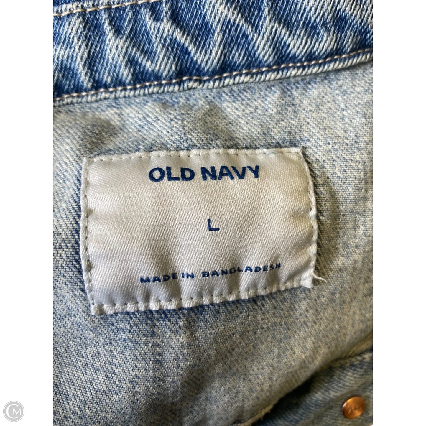 Jacket Denim By Old Navy In Blue Denim, Size: L