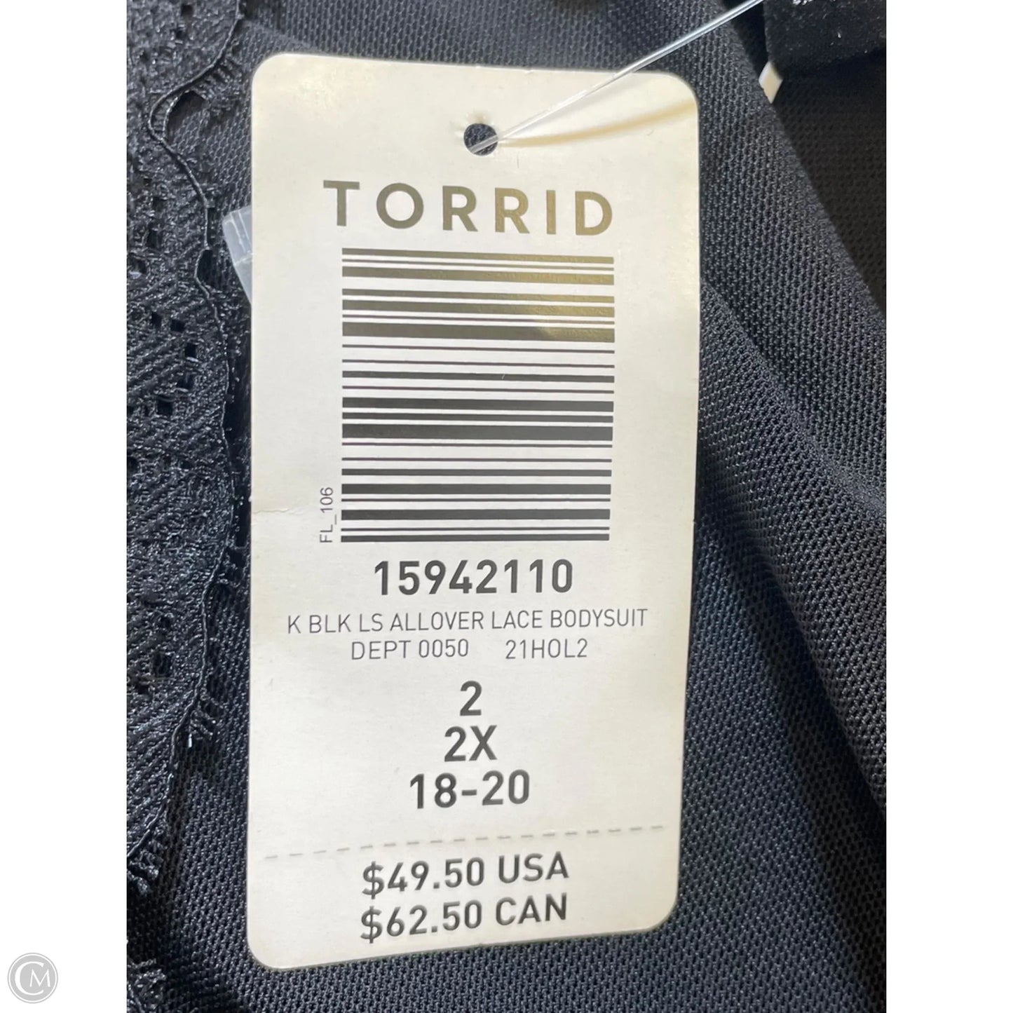 Bodysuit By Torrid In Black, Size: 2x