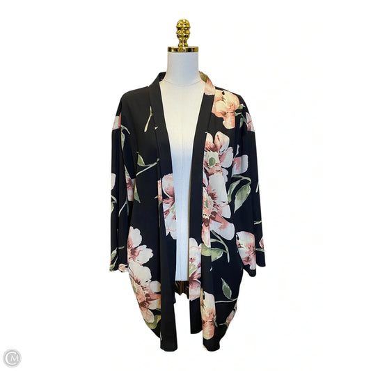 Kimono By Clothes Mentor In Floral Print, Size: Osfm