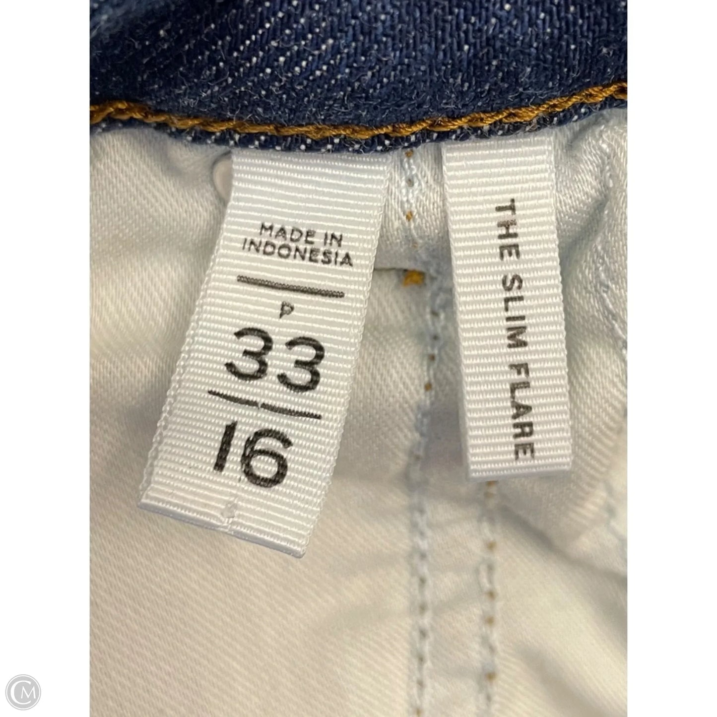 Jeans Flared By Loft In Blue Denim, Size: 16