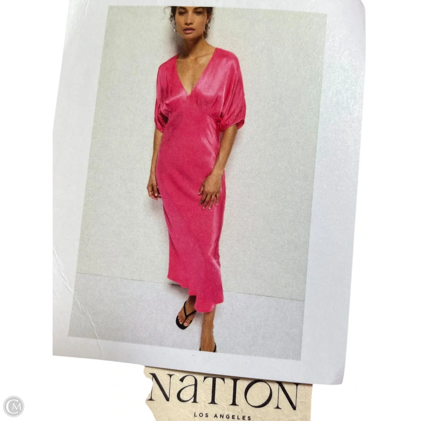 Dress Casual Maxi By Nation In Pink, Size: M
