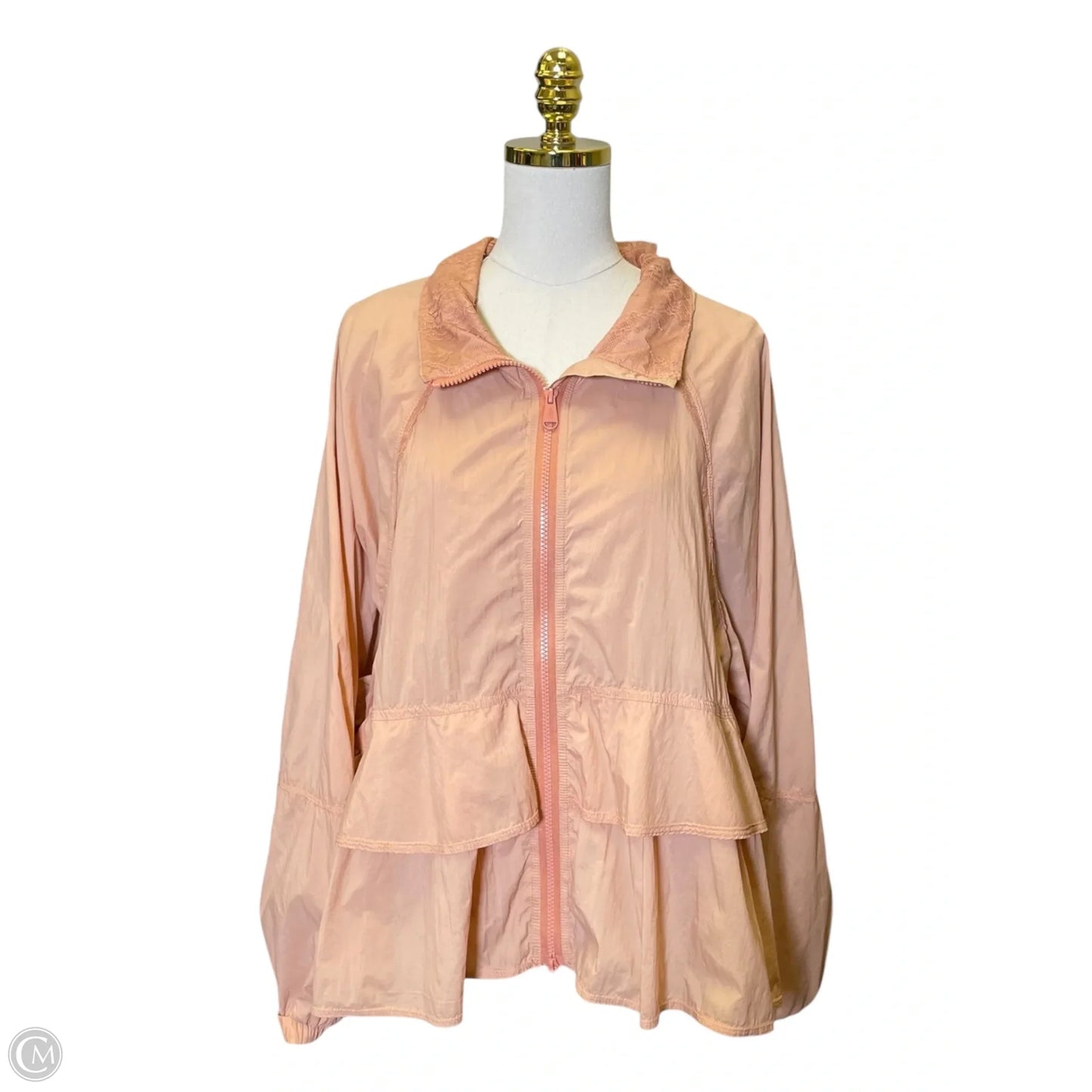 Athletic Jacket By Free People In Pink, Size: L
