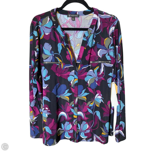 Top Long Sleeve By Inc In Multi-colored, Size: Xl