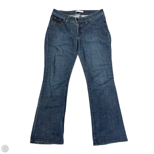 Jeans Flared By Lee In Blue Denim, Size: 10
