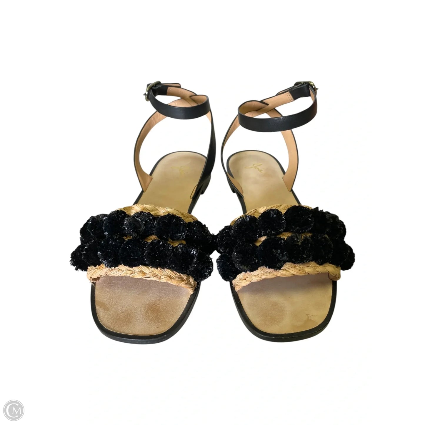 Sandals Flats By Joie In Black & Tan, Size: 7.5
