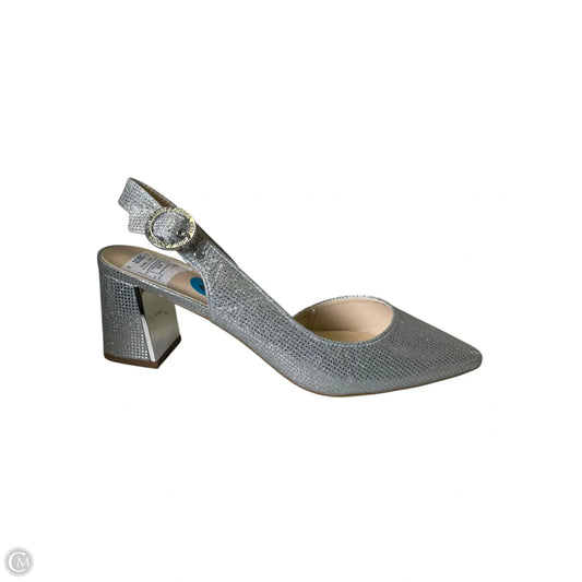 Shoes Heels Block By Jones New York In Silver, Size: 10