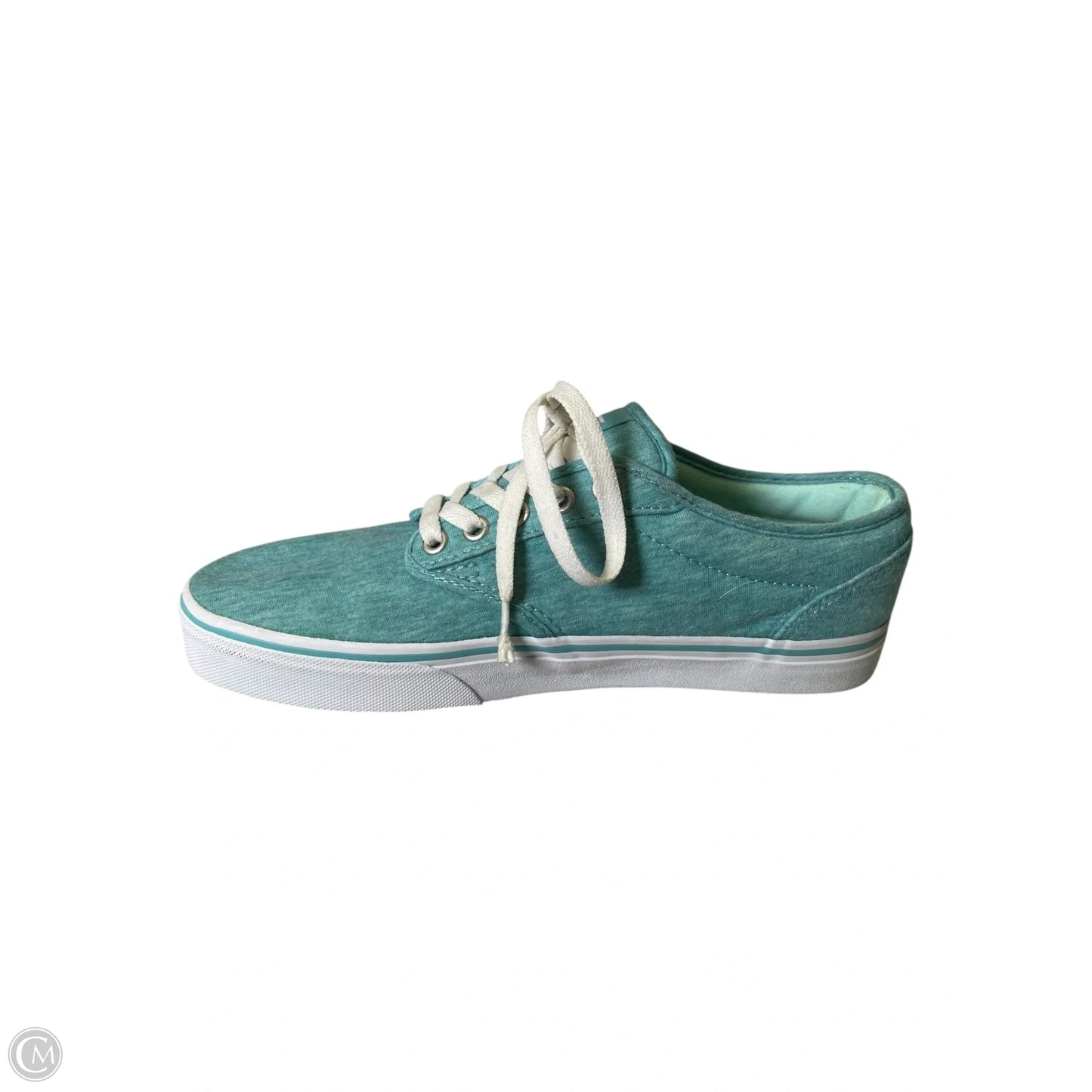 Shoes Flats By Vans In Teal, Size: 9