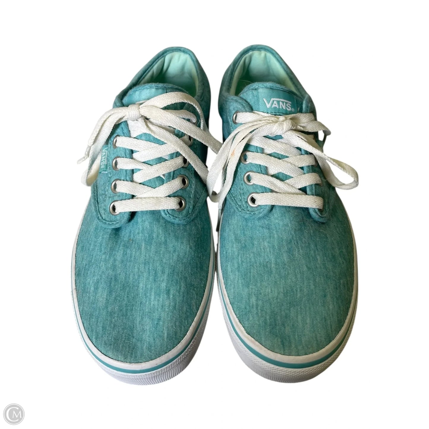Shoes Flats By Vans In Teal, Size: 9
