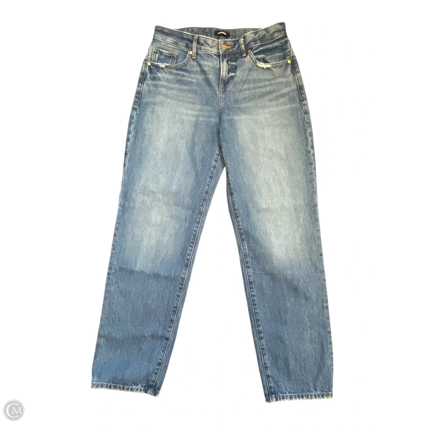 Jeans Straight By Express In Blue Denim, Size: 0