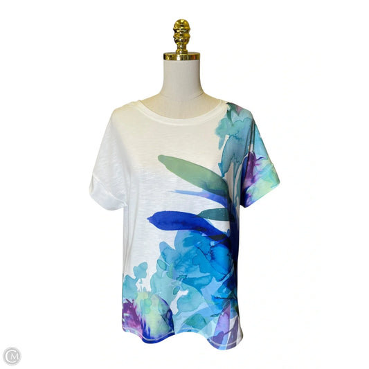 Top Short Sleeve By Chicos In Multi-colored, Size: M