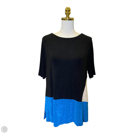 Top Short Sleeve By Chicos In Multi-colored, Size: L