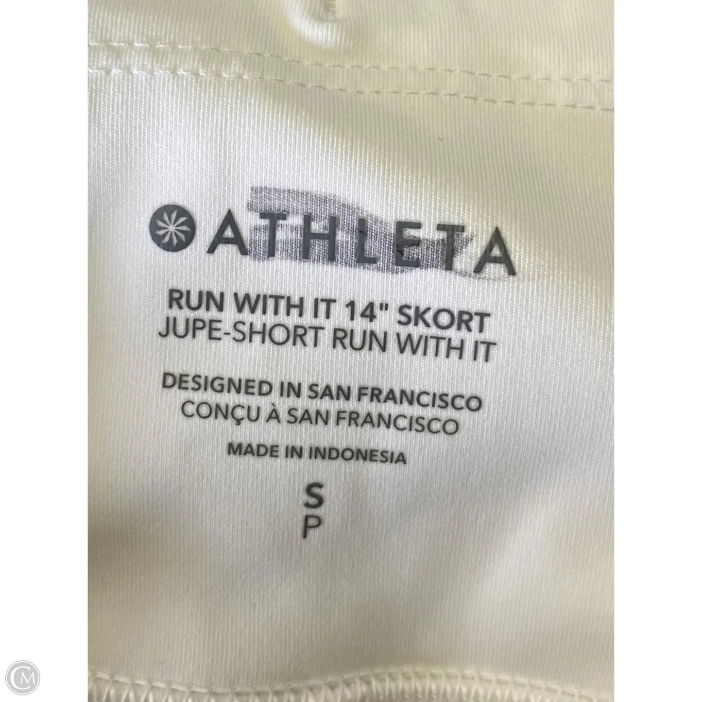 Athletic Skort By Athleta In White, Size: S