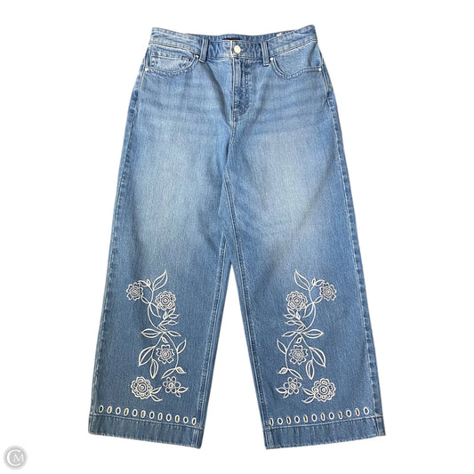 Jeans Wide Leg By Talbots In Blue Denim, Size: 8
