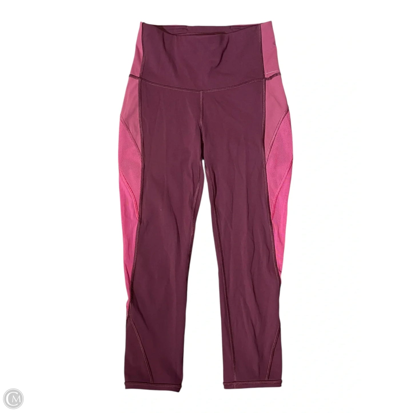 Athletic Capris By Lululemon In Maroon, Size: S