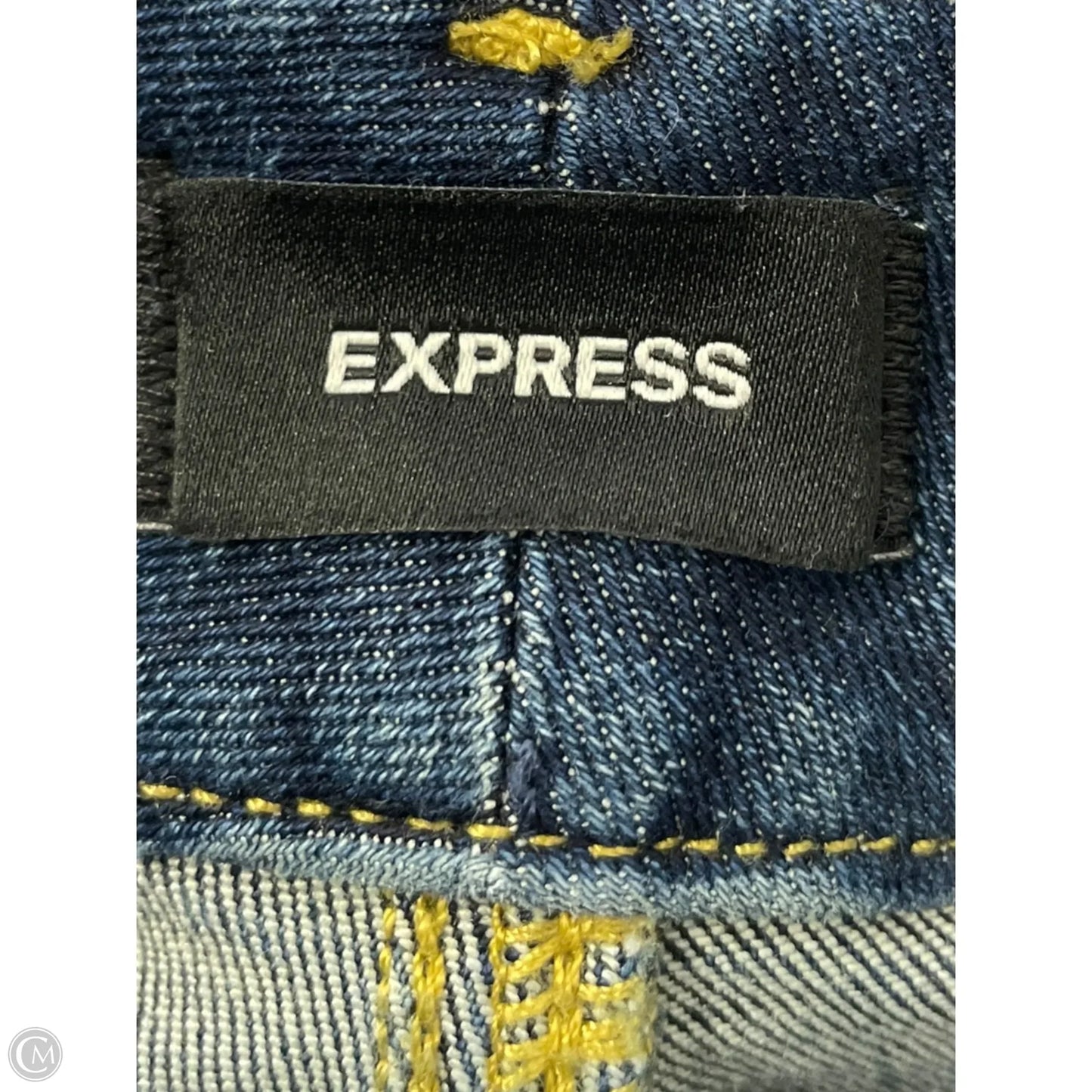Jeans Flared By Express In Blue Denim, Size: S