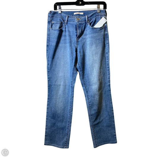 Jeans Straight By Levis In Blue Denim, Size: 8