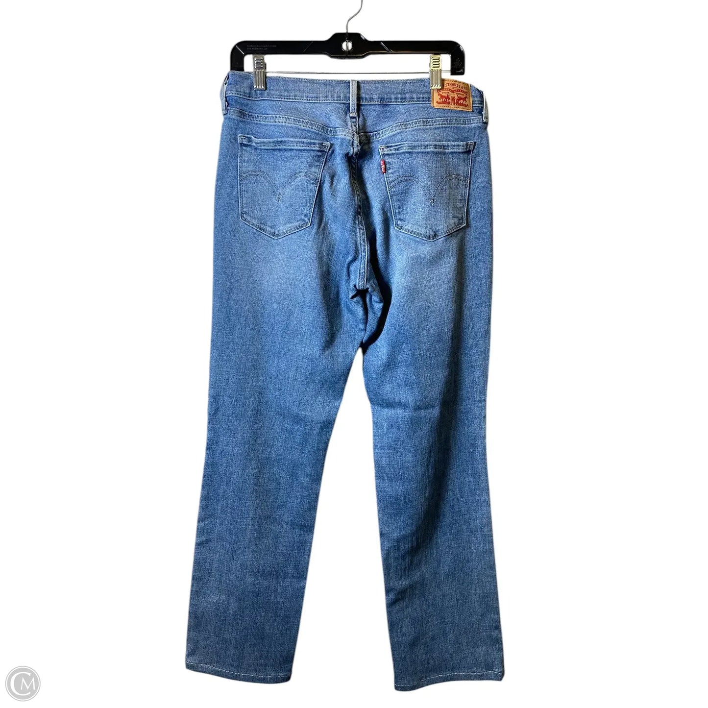 Jeans Straight By Levis In Blue Denim, Size: 8