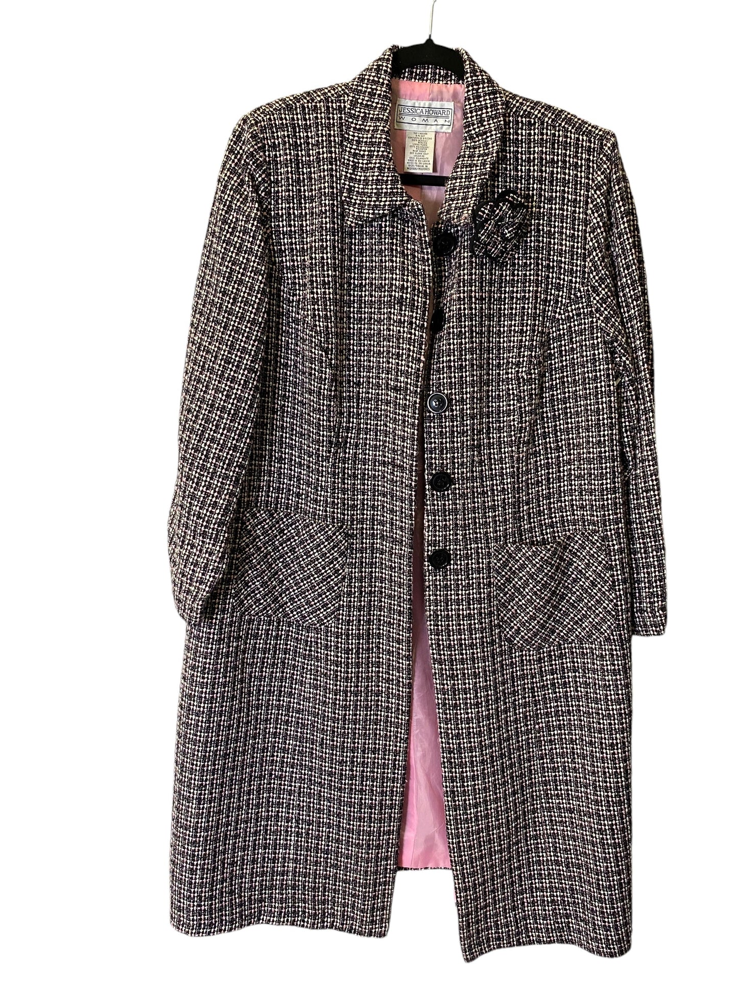 Coat Wool By Jessica Howard In Multi-colored, Size: Xl