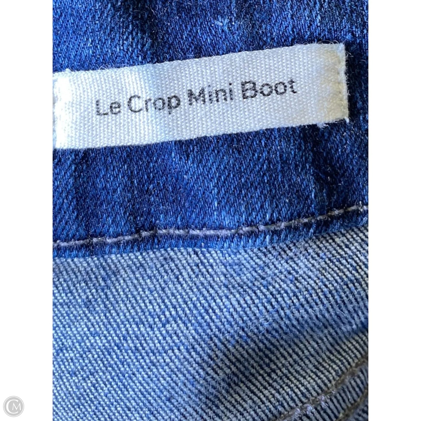 Jeans Cropped By Frame In Blue Denim, Size: 18