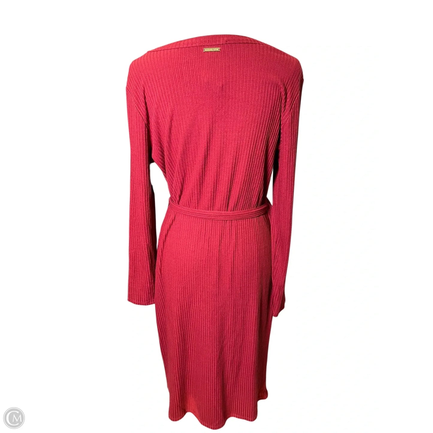 Dress Casual Midi By Michael By Michael Kors In Maroon, Size: Xl