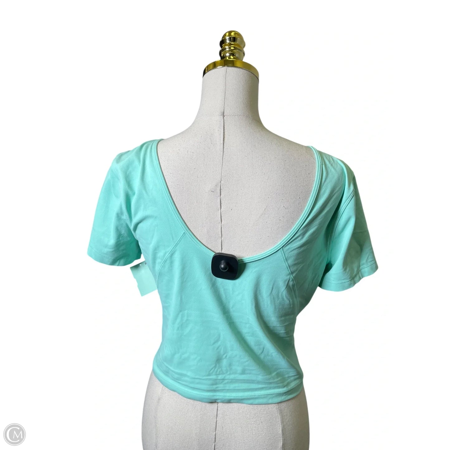 Athletic Top Short Sleeve By Lululemon In Green, Size: M