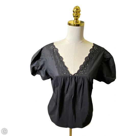 Top Short Sleeve By J. Crew In Black, Size: S
