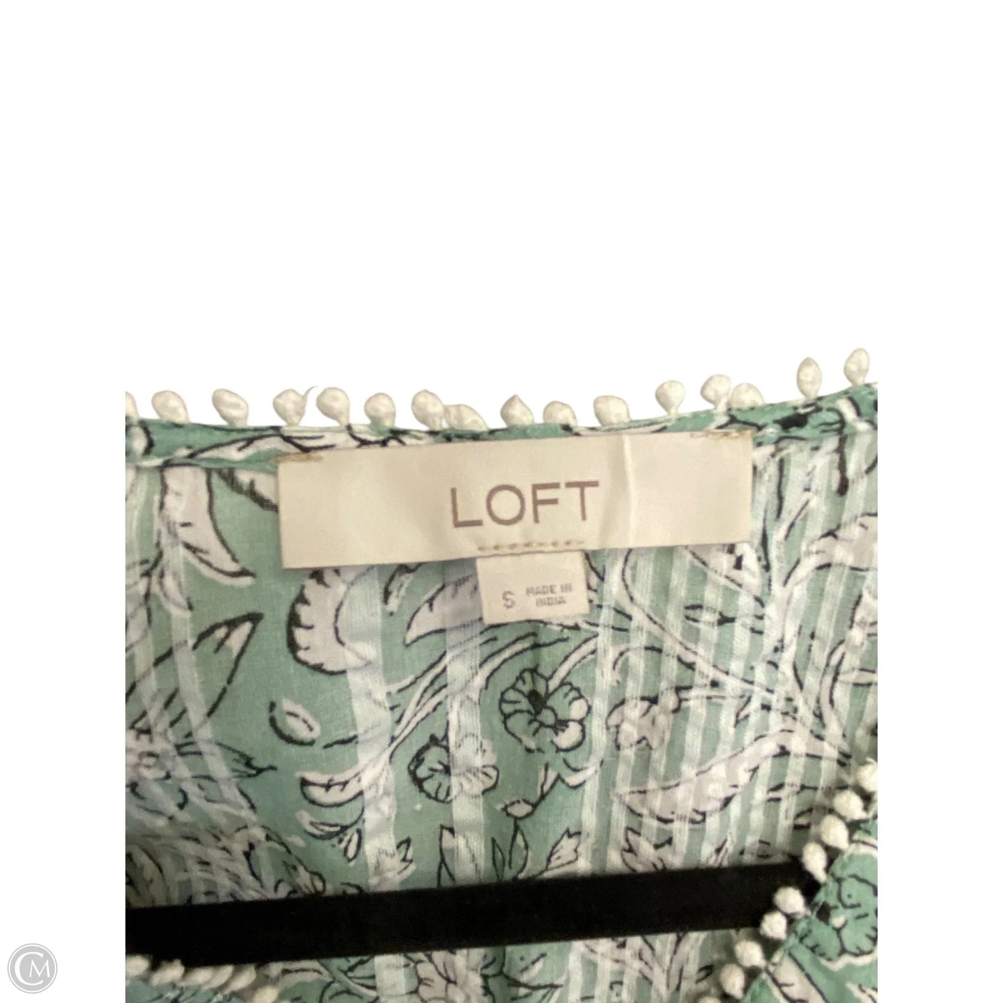 Blouse Sleeveless By Loft In Green, Size: S