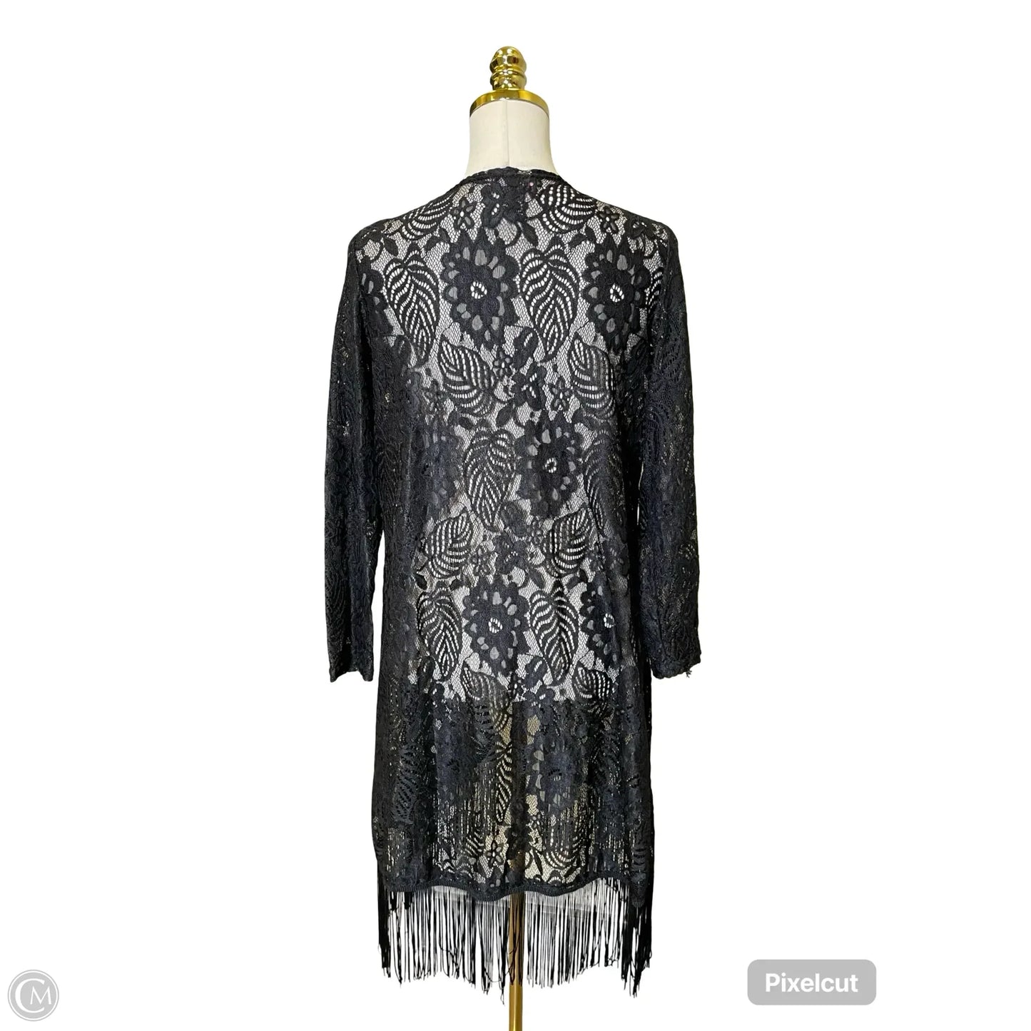 Kimono By Clothes Mentor In Black, Size: M
