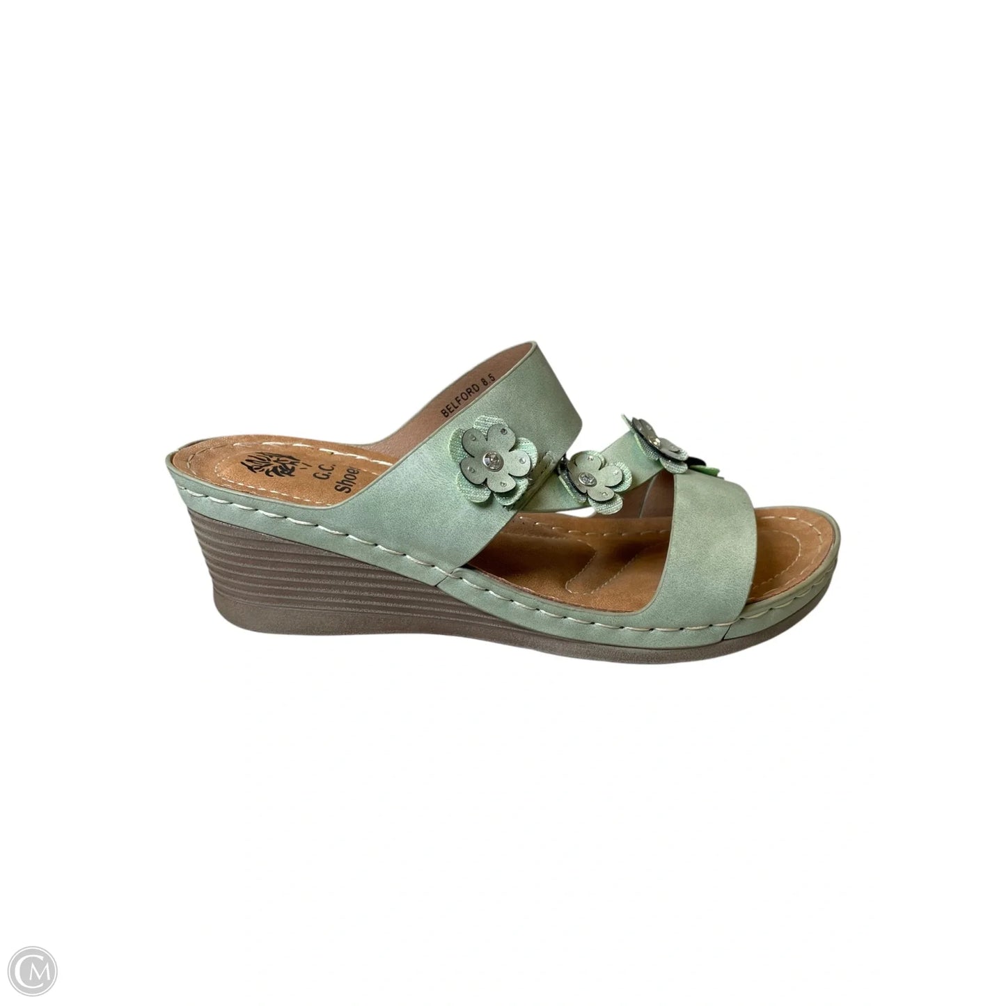 Shoes Heels Wedge By Clothes Mentor In Green, Size: 8.5