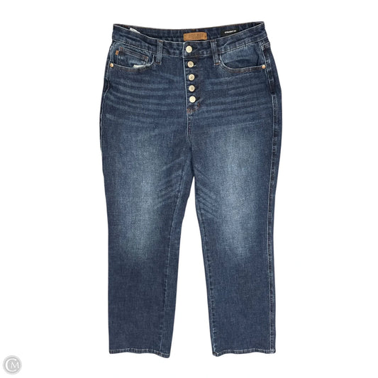 Jeans Straight By Judy Blue In Blue Denim, Size: 14