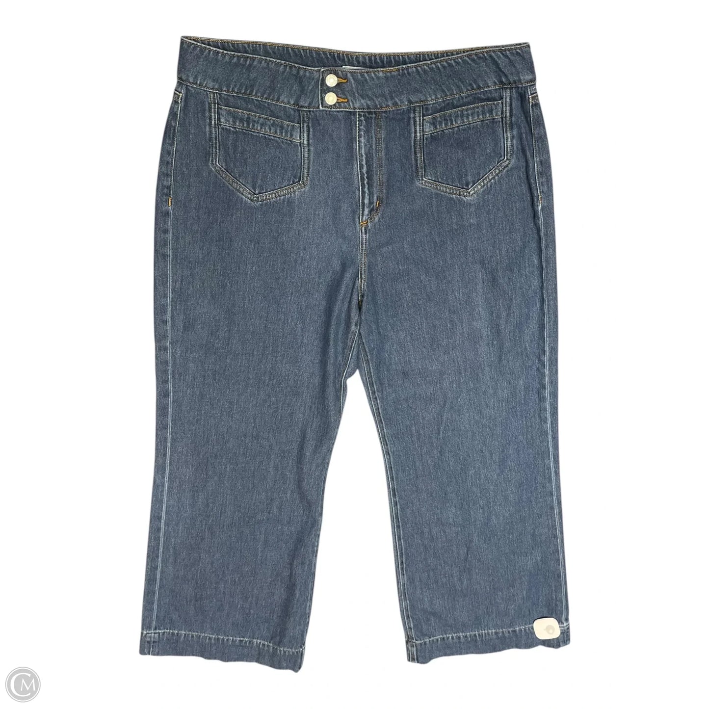 Jeans Flared By Loft In Blue Denim, Size: 18