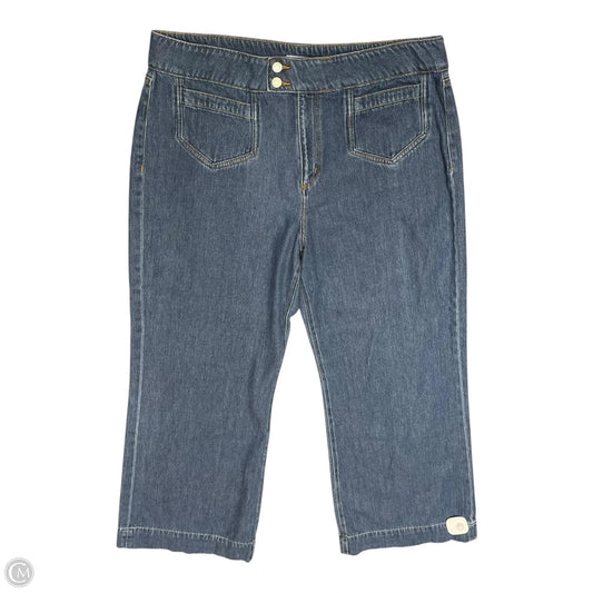 Jeans Flared By Loft In Blue Denim, Size: 18