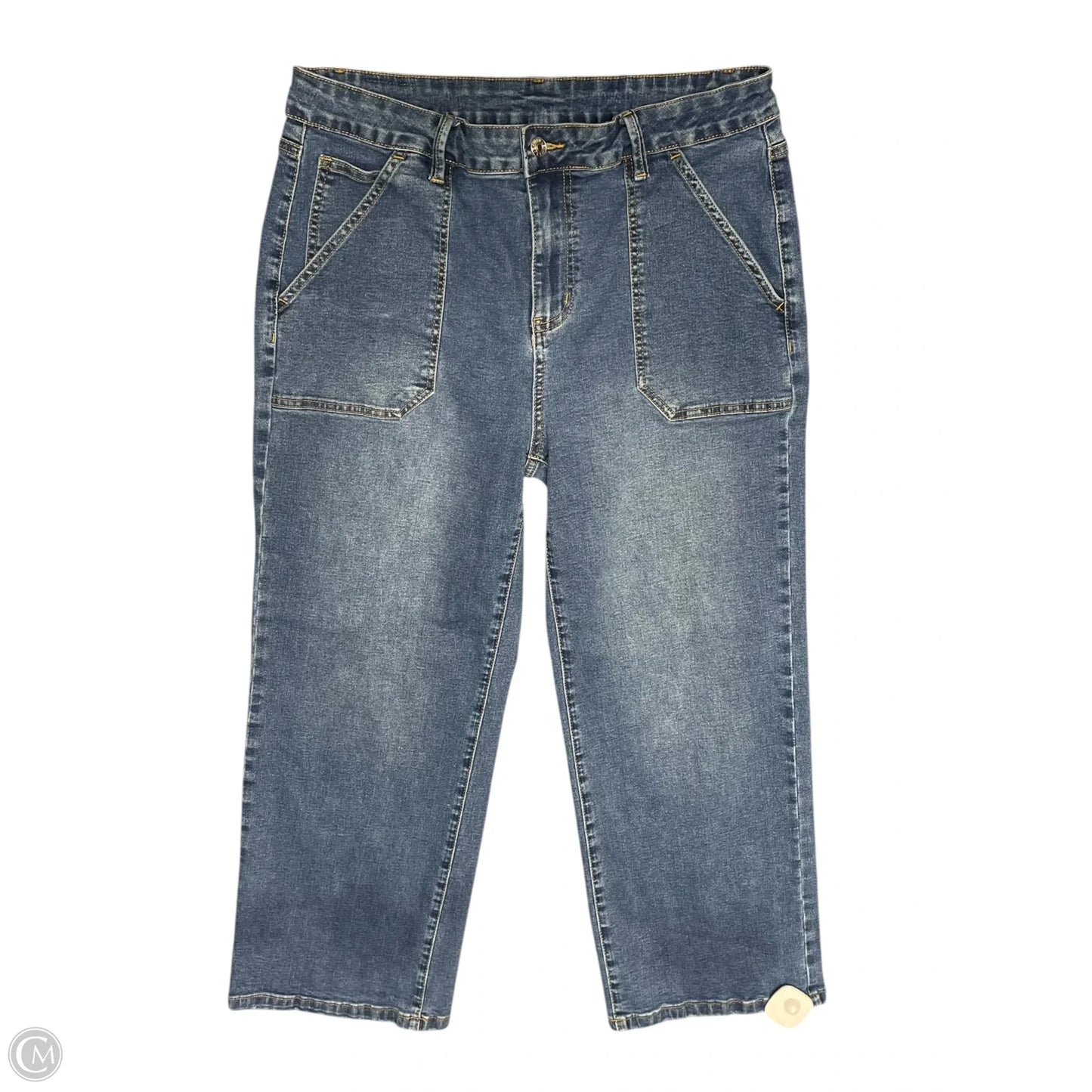 Jeans Wide Leg By Clothes Mentor In Blue Denim, Size: 16