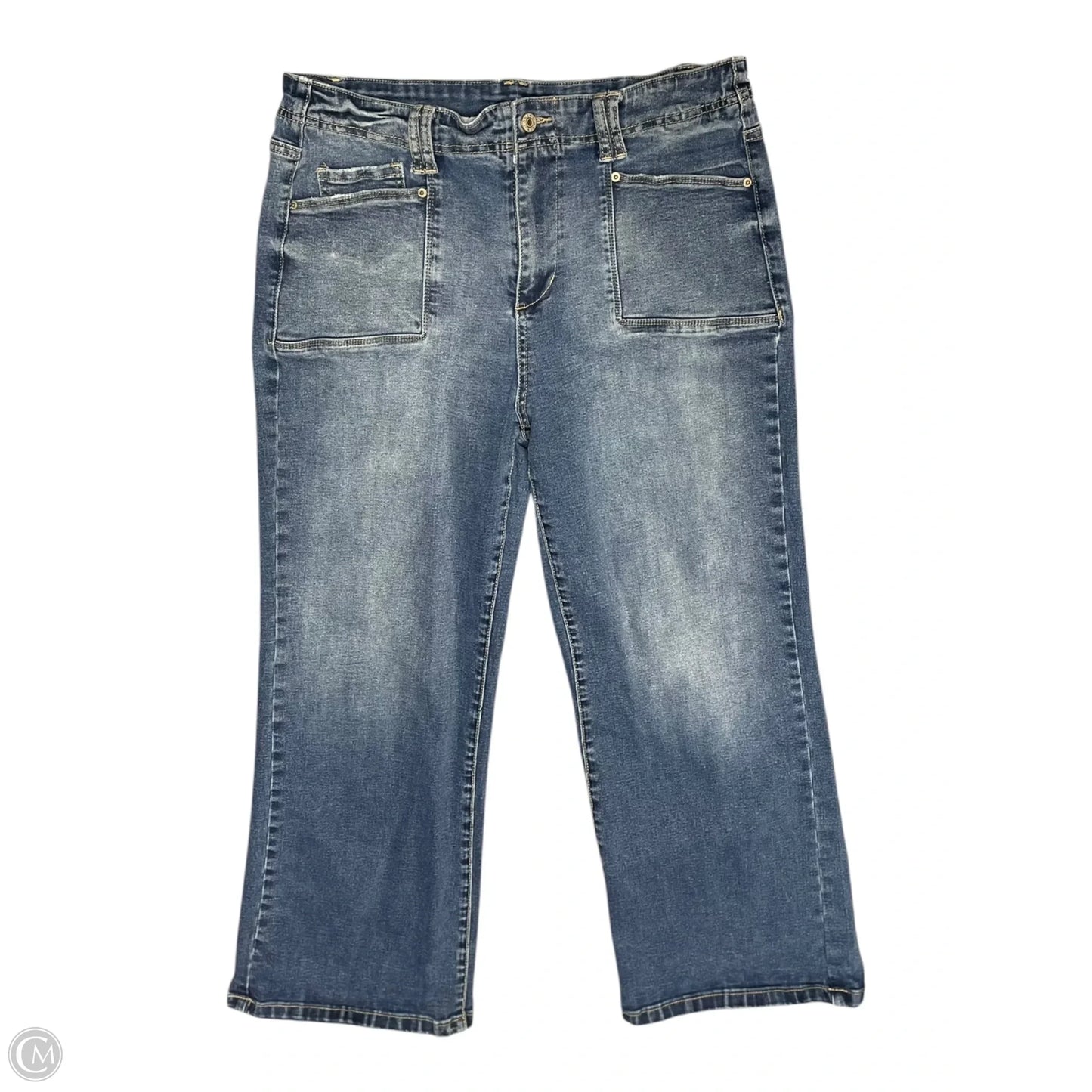 Jeans Wide Leg By Clothes Mentor In Blue Denim, Size: 14