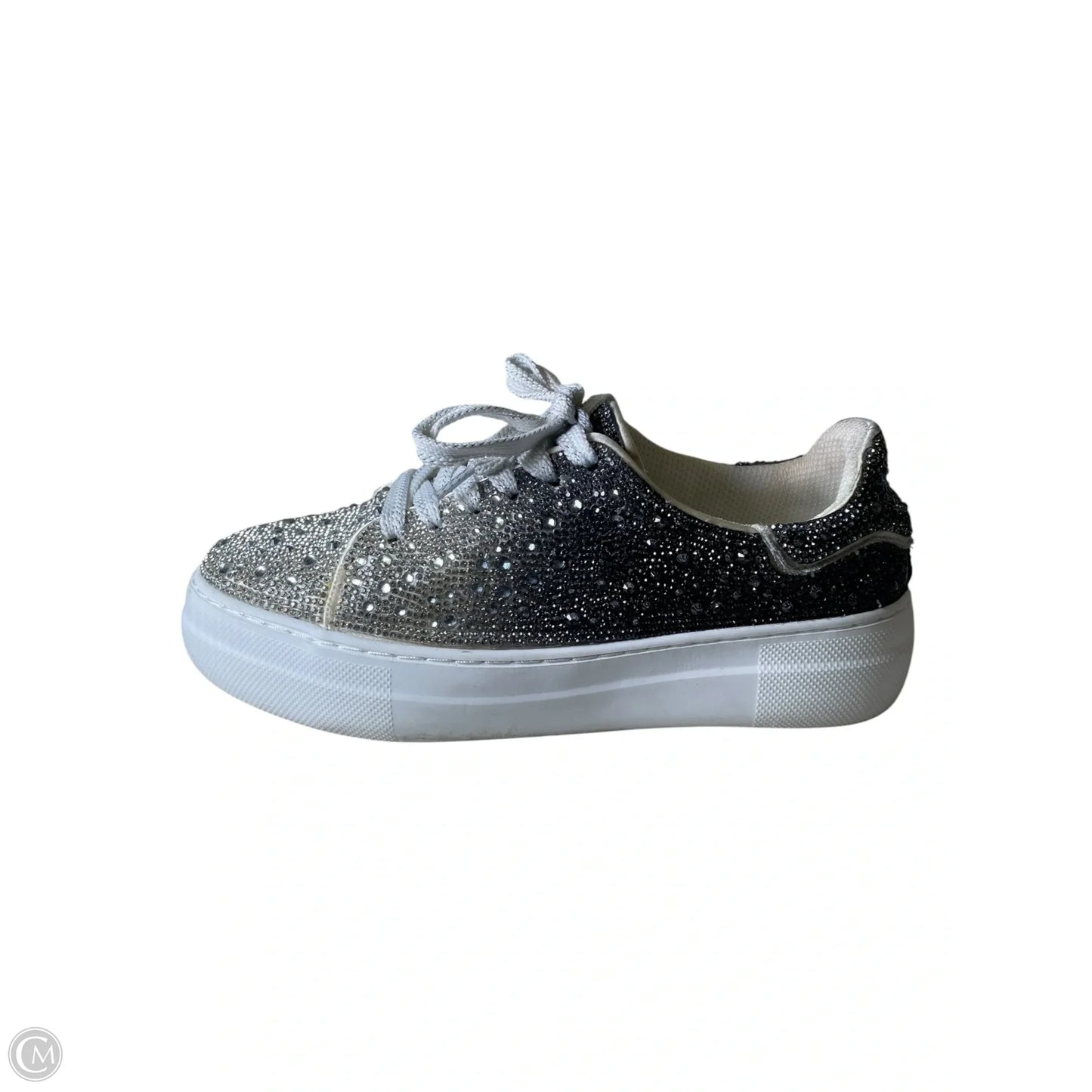 Shoes Flats By Clothes Mentor In Black & Silver, Size: 6