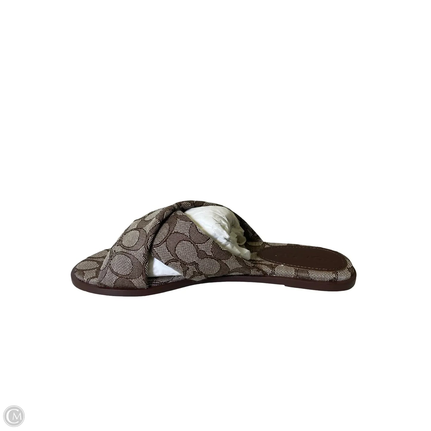 Sandals Designer By Coach In Brown & Cream, Size: 7.5